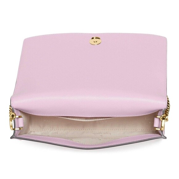 New Kate Spade Carson Saffiano Leather Convertible Crossbody bag Quartz Pink - Picture 4 of 5